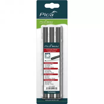 PICA BIG DRY vložki Carpenter 2H - 12 min, pravokotne 2x5mm, 150mm, črni grafit