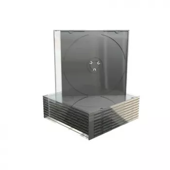 MEDIARANGE BOX21-M ovoj za dragulje - 1 disk - črn - prozoren - plastika - 120 mm - 140 mm