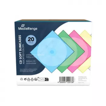 MEDIARANGE maloprodajno pakiranje CD Soft Slim Case Color (5x4) - 20 mešanih slim ovojev