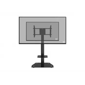 celexon Professional Adjust-3270MP portretno mobilno stojalo z vozičkom za zaslone 32-70 inch, eloksiran aluminij, mlečno steklo, črna