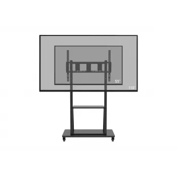 Celexon Economy 55110MP mobilno TV stojalo za ravne zaslone, lakirano jeklo, mat črno, velikost zaslona 139,7-279,4 cm (55-110 inch)