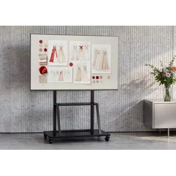 Celexon Economy 55110MP mobilno TV stojalo za ravne zaslone, lakirano jeklo, mat črno, velikost zaslona 139,7-279,4 cm (55-110 inch)