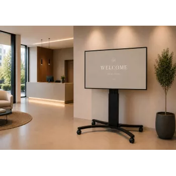 celexon Expert Adjust-4286MB mobilni voziček za zaslone 42 inch-86 inch, eloksiran aluminij, črn (RAL 9005)