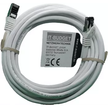 IT-BUDGET Full Copper Premium patch kabel - Flex AWG 26 - Cat.8.1 - 2000 MHz - brez halogenov - PoE+ - 40 Gbit - bel - 5 m (90ITBFLEX81PK5W)