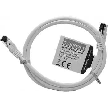 IT-BUDGET Full Copper Premium patch kabel - Flex AWG 26 - Cat.8.1 - 2000 MHz - brez halogenov - PoE+ - 40 GBit - bel - 1 m (90ITBFLEX81PK1W)