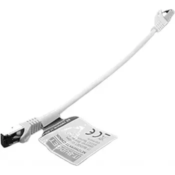 IT-BUDGET Full Copper Premium patch kabel, Flex AWG 26, Cat.8.1, 2000 MHz, brez halogenov, PoE+, 40 Gbit, bel, 0,5 m
