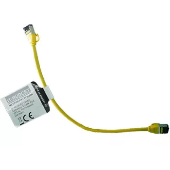 IT-BUDGET Full Copper Premium patch kabel, Slim AWG 28, Cat.8.1, 2000 MHz, brez halogenov, PoE+, 40 Gbit, rumen, 0,50 m