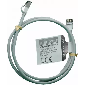 IT-BUDGET Full Copper Premium patch kabel, Slim AWG 28, Cat.8.1, 2000 MHz, brez halogenov, PoE+, 40 Gbit, siv, 1,5 m (90ITBSLIM81PK15G)