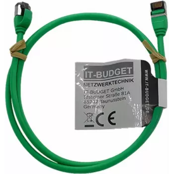 IT-BUDGET Full Copper Premium patch kabel, Slim AWG 28, Cat.8.1, 2000 MHz, brez halogenov, PoE+, 40 Gbit, zelen, 1,5 m (90ITBSLIM81PK15GR)