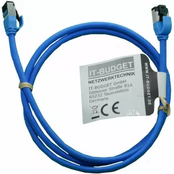 IT-BUDGET Full Copper Premium patch kabel, Slim AWG 28, Cat.8.1, 2000 MHz, brez halogenov, PoE+, 40 Gbit, moder, 1 m