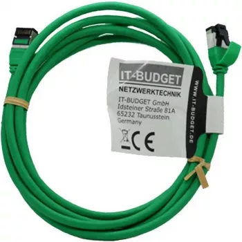 IT-BUDGET Full Copper Premium patch kabel, Slim AWG 28, Cat.8.1, 2000 MHz, brez halogenov, PoE+, 40 GBit, zelen, 2 m