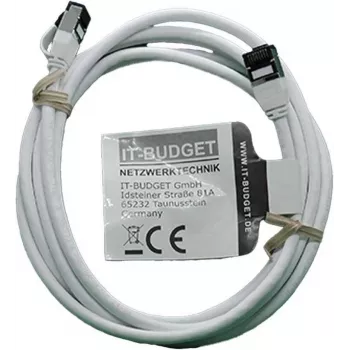 IT-BUDGET Full Copper Premium patch kabel, Slim AWG 28, Cat.8.1, 2000 MHz, brez halogenov, PoE+, 40 GBit, bel, 3 m (90ITBSLIM81PK3W)