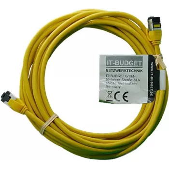 IT-BUDGET Full Copper Premium patch kabel, Slim AWG 28, Cat.8.1, 2000 MHz, brez halogenov, PoE+, 40 Gbit, rumen, 5 m (90ITBSLIM81PK5Y)