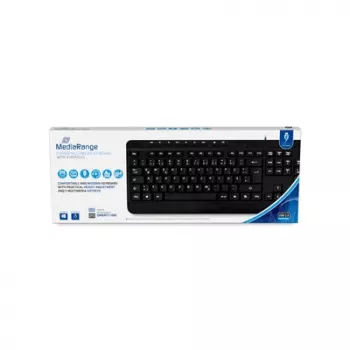 MediaRange žična multimedijska tipkovnica, QWERTY (DE), črna (MROS102-GR)