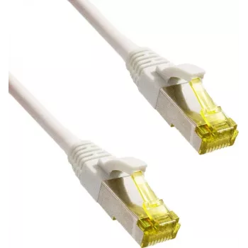 IT-BUDGET Full Copper Premium patch kabel, Super Flex TPE, Cat.6A, s surovim kablom Cat.7, 600 MHz, brez halogenov, PoE+, 10GBit, bel, 0,15 m (90ITBFLEX6A7PK015W)