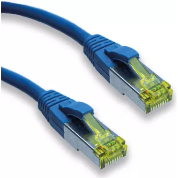 IT-BUDGET Full Copper Premium patch kabel - Super Flex TPE - Cat.6A - s Cat.7 surovim kablom - 600 MHz - brez halogenov - PoE+ - 10GBit - moder - 0,50 m