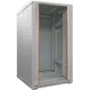 IT-BUDGET 19-palčna omara SRK - 27U - 600x600 mm - vrata iz kaljenega stekla/polnega jekla - predmontirana - svetlo siva (RAL 7035) (99ITB19SRK2766GGNM)