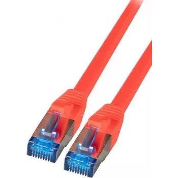 IT-BUDGET popolnoma bakren Premium patch kabel - Super Flex TPE - Cat.6A - 500MHz - LSZH - PoE+ - AWG 27 - rdeč - 0,25 m