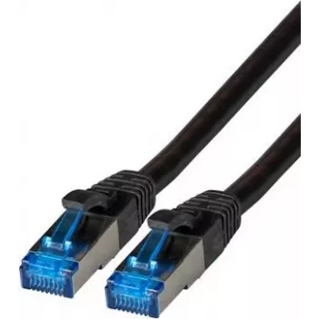 IT-BUDGET popolnoma bakren Premium patch kabel - Super Flex TPE - Cat.6A - 500MHz - LSZH - PoE+ - AWG 27 - črn - 1,50 m