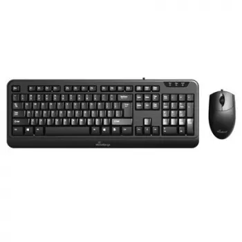 MediaRange žični komplet tipkovnice in optične miške s 3 tipkami, QWERTY (GR), črna (MROS108-GR)