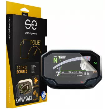 Zaščitna folija za zaslon motorja smart.engineered se, 2 kosa (prosojna in proti bleščanju), za Kawasaki Ninja 650 / Ninja 1000SX / Z650 / Z900 / Z H2 (2020+), ZX-10R (2021+), Versys 650 (2022+)