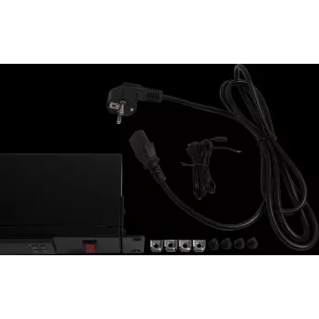 Rockstable 1U 19 inch digitalni termostat – črna – jeklo – IP23 – regulator temperature za montažo v omare