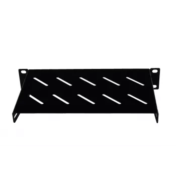Rockstable 1U 10-palčna polica - polica - črna - SPCC - jeklo - 1U - ovalna - 25,4 cm (10 palcev) (RS10-33HYL)