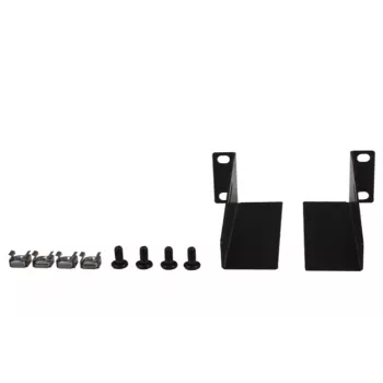 Rockstable 10 L-montažne tirnice - komplet polic za omaro - črna - jeklo SPCC - 1U - ovalna - 25,4 cm (10 palcev) (RS10-33L)