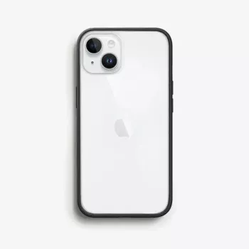 Woodcessories prozoren ovitek za iPhone 14 Plus, črn