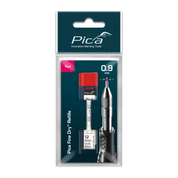 PICA-MARKER Pica Fine-Dry vložki rdeči - 10 min, 2,8 mm, 125 mm, blister pakiranje