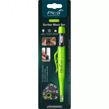 Pica Dry Scriber komplet z blokom - samodejno pero Longlife z etuijem in minami