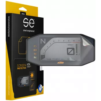smart.engineered SE-DCP-2-0102-0166-1-M zaščitna folija za zaslon za KTM Duke 790 (2018-2022) / Duke 890 (2018-2022) / 690 Duke/R (2016-2019) - prozorna