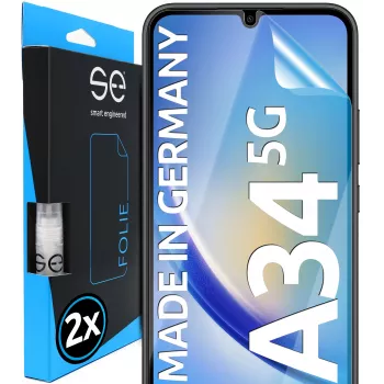 SMART.ENGINEERED se 3D zaščitna folija za zaslon za Samsung Galaxy A34 (2 kosa) (SE0-F0101-0395-23-M)