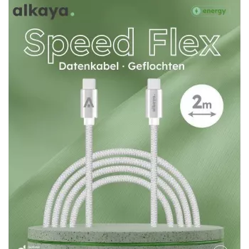 ALKAYA Speed Flex kabel USB-C na USB-C 2 m bel (CL-60031)