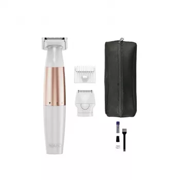 Wahl TRIM and SHAVE 3028668 trimer za bikini, polnilni, za mokro in suho britje, belo-roza