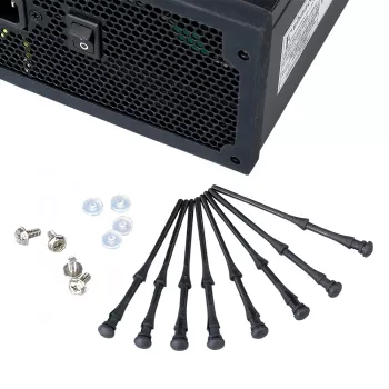 Akasa AK-MX002 protivibracijska držala za ventilatorje – črna – guma – silikon – paket 4 kosov