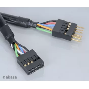 Akasa EX1394I-40 IEEE 1394 FireWire podaljševalni kabel 40 cm (0,4 m), 6-pinski moški na ženski, črn
