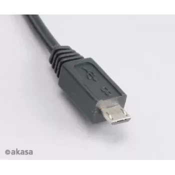 Akasa AK-CBUB05-10BK kabel USB 2.0 - USB-A na Micro-USB-B - 1m - črn