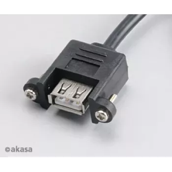 Akasa AK-CBUB06-60BK kabel USB 2.0 iz notranjega na zunanji priključek, 60 cm, črn
