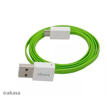 Kabel Akasa PROSLIM USB 2.0, A–Micro B, 1m, roza, superslim za sinhronizacijo in polnjenje