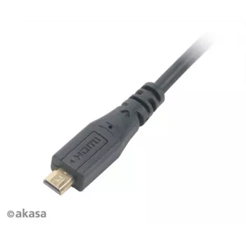 Akasa 1,5m kabel High Speed HDMI z Ethernetom - HDMI Type-A na Micro HDMI - 4K - črn