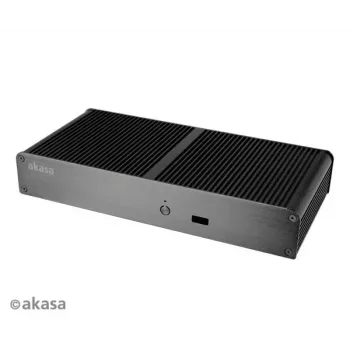 Akasa Tesla T ohišje NUC brez ventilatorja - črno - UCFF - USB