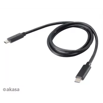 Akasa AK-CBUB26-10BK kabel USB-C na USB-C 1m - USB 3.2 Gen 2 - 10 Gbit/s - 100W PD - črn
