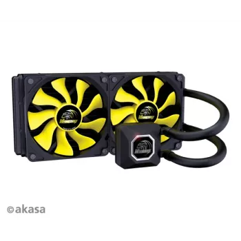 Akasa Venom A20 all-in-one tekočinsko hlajenje 240mm 2x ventilatorja 120 mm bela LED