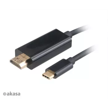 Akasa AK-CBCA12-18BK adapter kabel USB-C na HDMI 1,8m črn