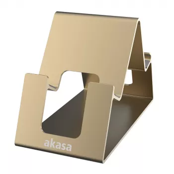 Akasa Aries Pico aluminijasto stojalo za pametni telefon in tablico zlato