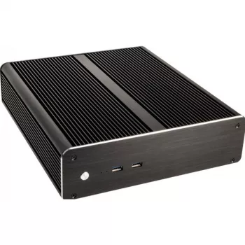 Akasa Euler M A-ITX19-M1BV2 ohišje Mini-ITX HTPC - brez ventilatorja, aluminij, črno