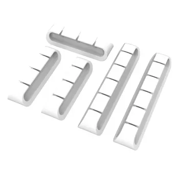 Akasa držalo za kable 3x3-port + 2x5-port belo