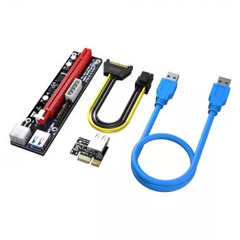 Akasa 6 kompletov PCIe riser adapter kartica za rudarjenje GPU X16 na X1