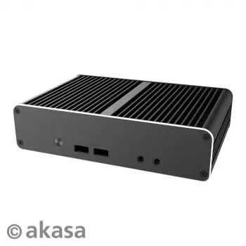 Akasa Newton CAC ohišje brez ventilatorja za Intel NUC 11. gen Atlas Canyon (črno)